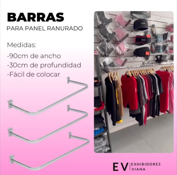 Barras para Panel Ranurado