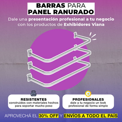 Barras para Panel Ranurado