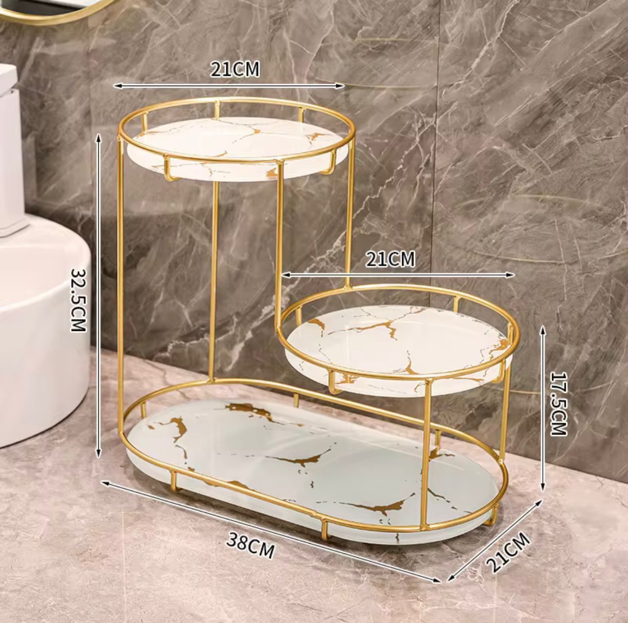Organizador Simil Mármol Blanco